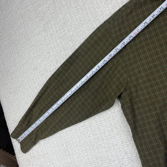 Viyella Long Sleeve Shirt Green / Red Plaid Wool Blend Button Down Men's Size L - Picture 11 of 16